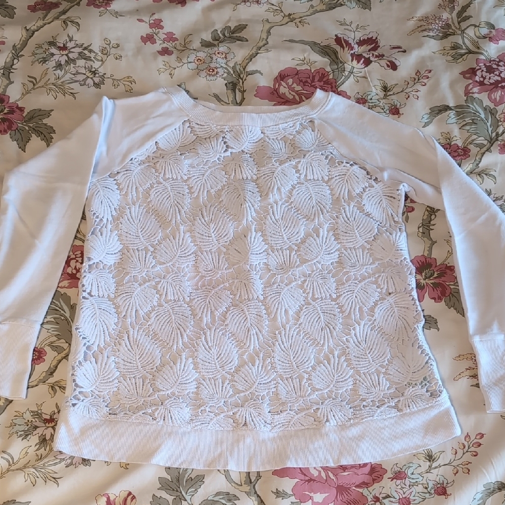 Lilly Pulitzer White Textured Knit Top
